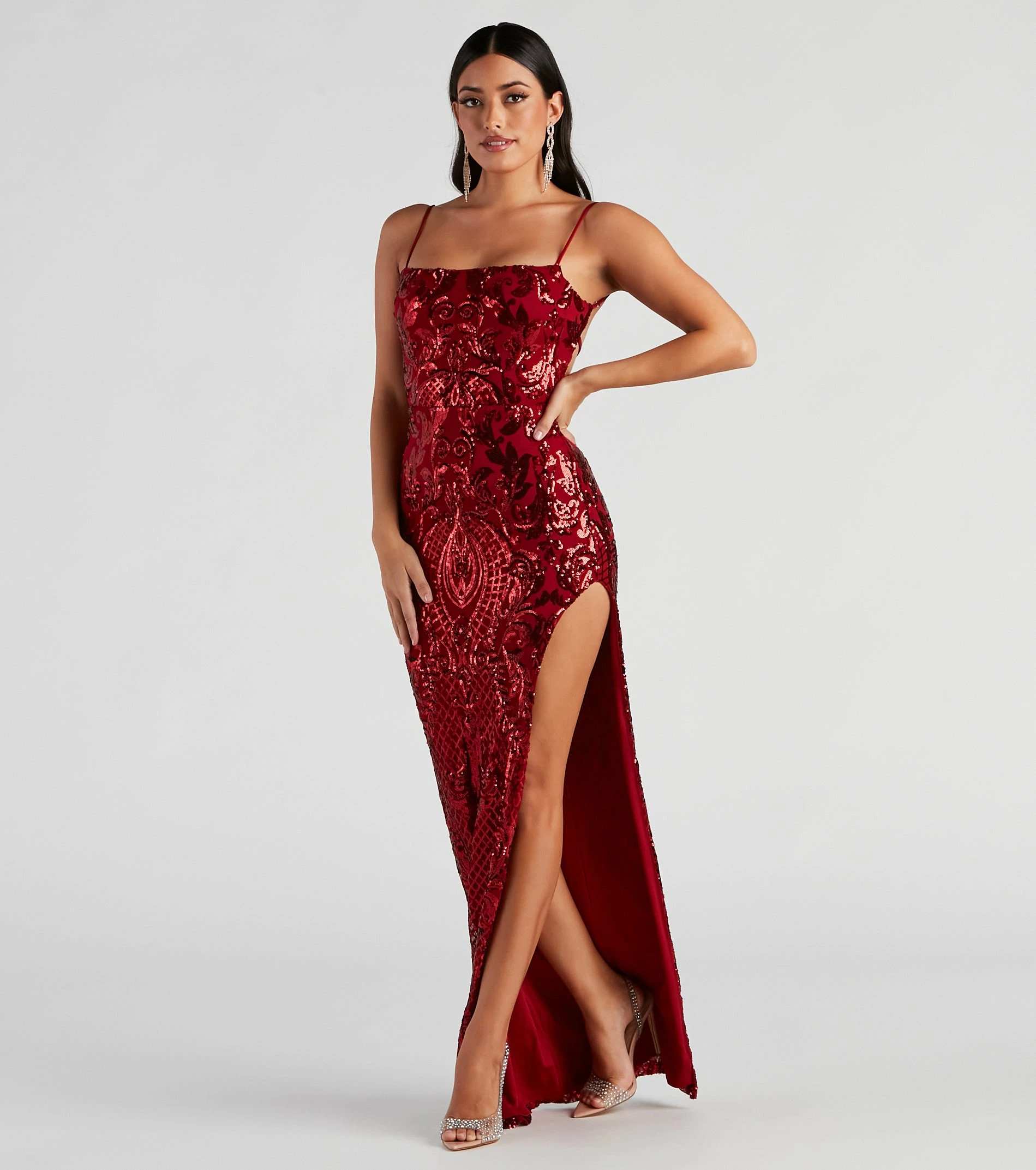 Windsor. Jenelle Formal Sequin Open Back Dress 7 Windsor. Jenelle Formal Sequin Open Back Dress - Image 5