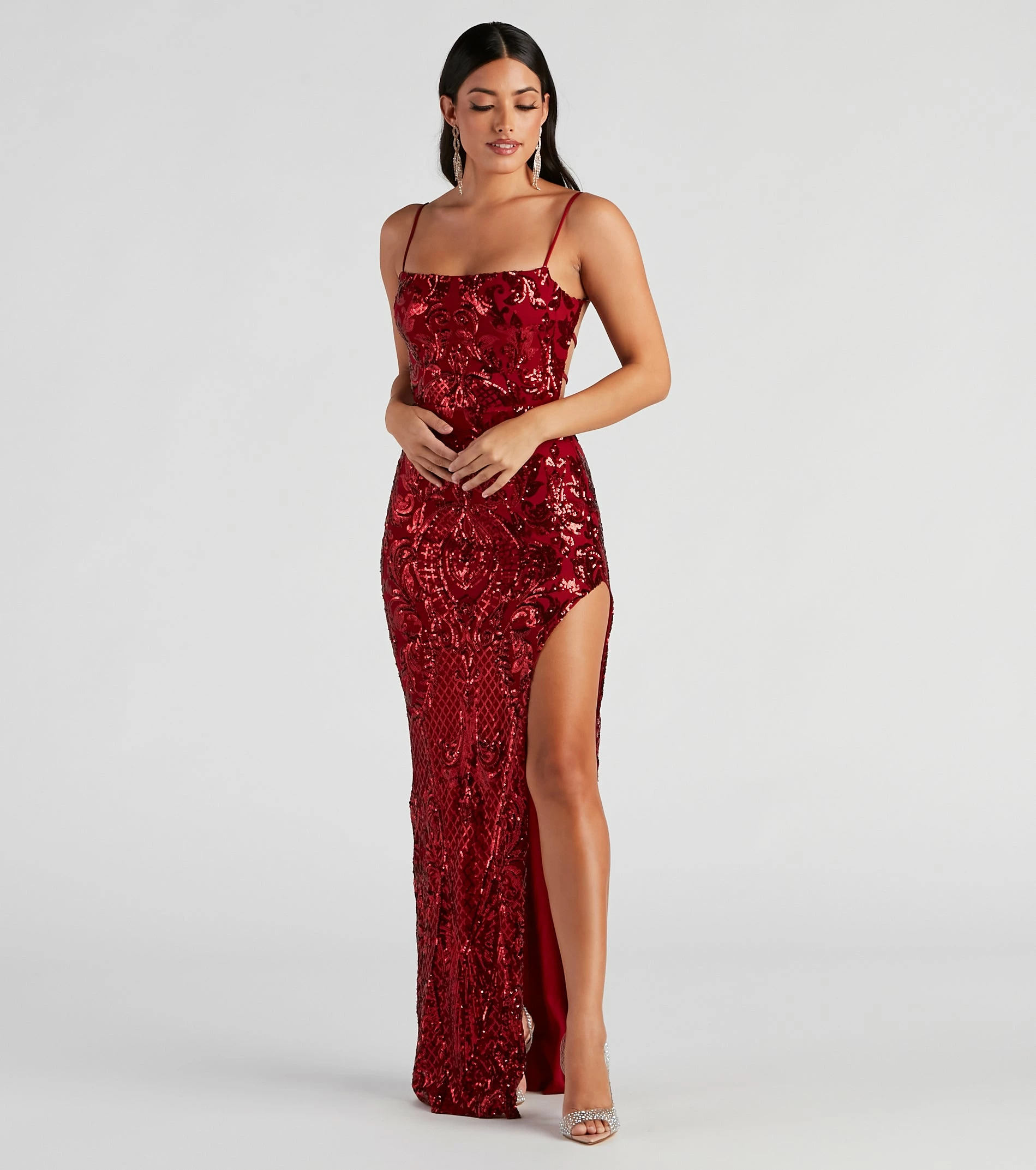 Windsor. Jenelle Formal Sequin Open Back Dress 9 Windsor. Jenelle Formal Sequin Open Back Dress - Image 7