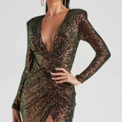 Windsor. Malika Sequin Asymmetrical Long Dress -Deals Skirt Store 05002 2571 4