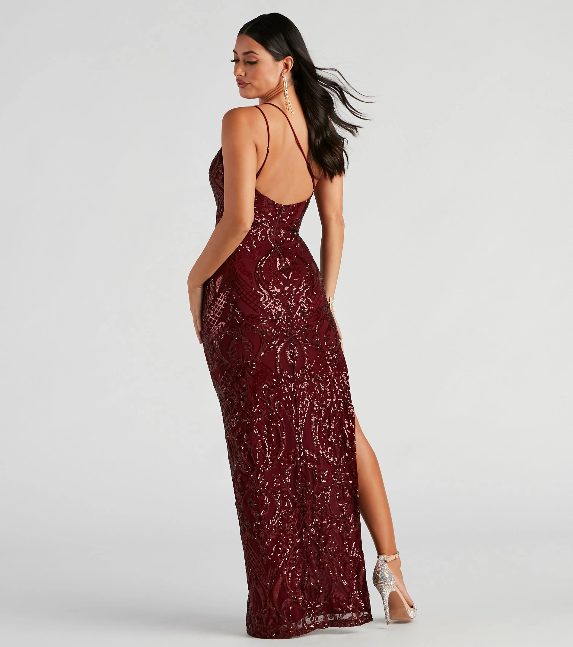 Windsor. Jaleen Formal Sequin One Shoulder Dress 4 Windsor. Jaleen Formal Sequin One Shoulder Dress - Image 2