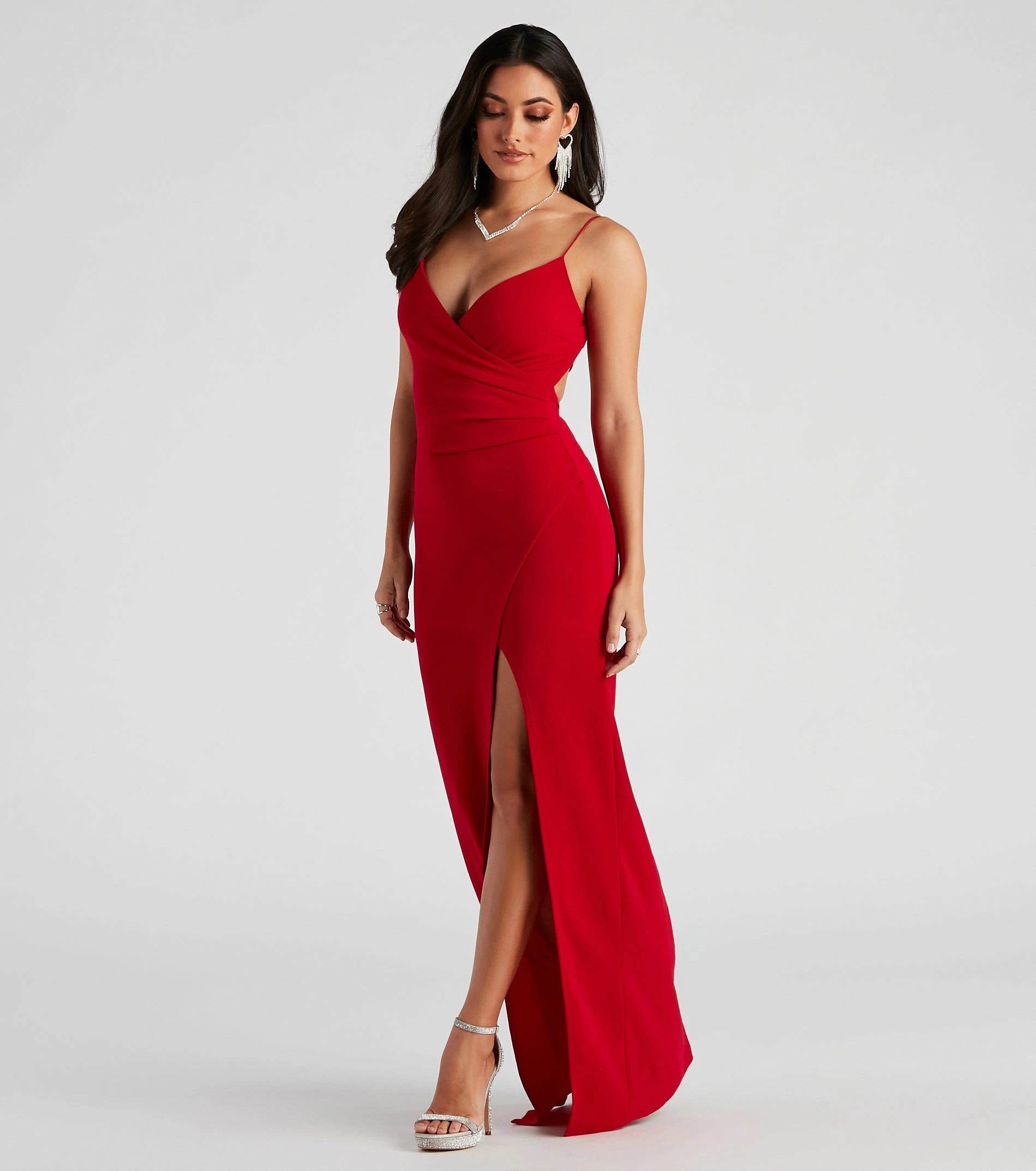 Windsor. Christly Formal Crepe Surplice Dress 9 Windsor. Christly Formal Crepe Surplice Dress - Image 7