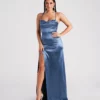 Windsor. Trixie Formal Satin A-Line Dress -Deals Skirt Store 05002 2636 1