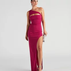 Windsor. Mayven One-Shoulder Cutout Slit Formal Dress 23 Windsor. Mayven One-Shoulder Cutout Slit Formal Dress -Deals Skirt Store 05002 2867 3