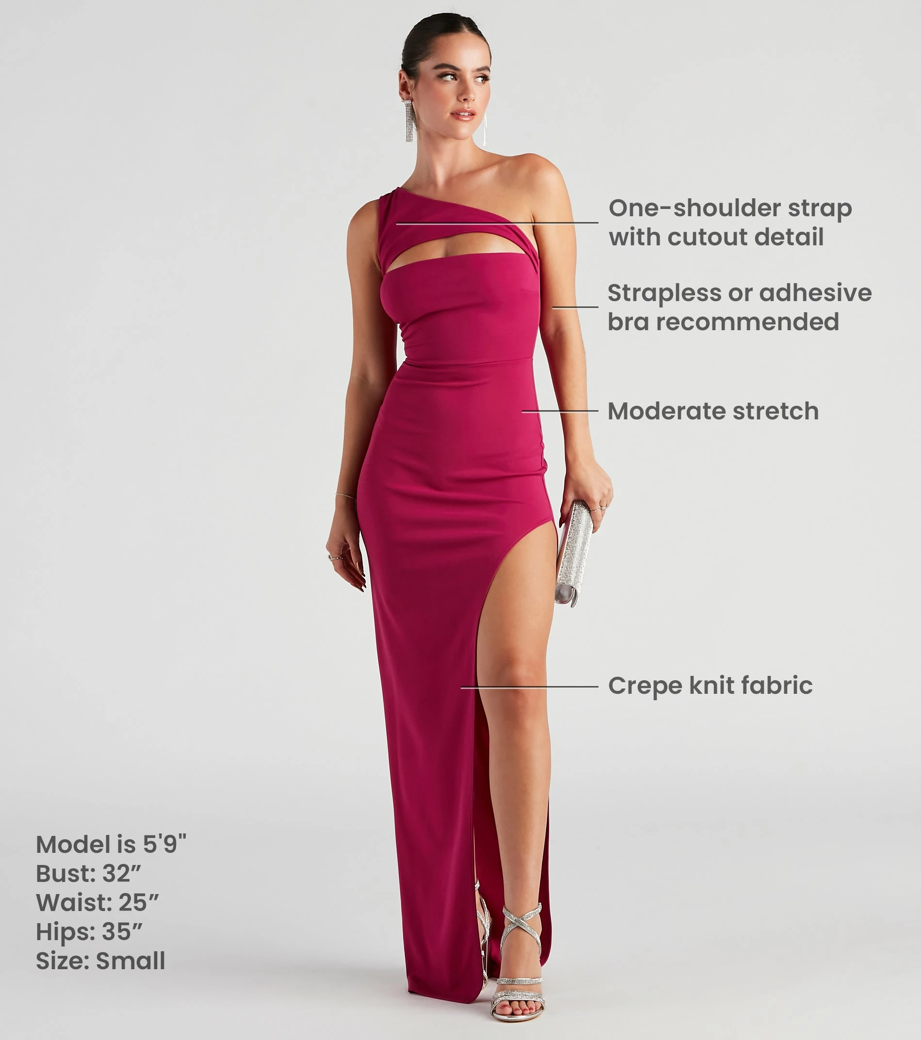 Windsor. Mayven One-Shoulder Cutout Slit Formal Dress 12 Windsor. Mayven One-Shoulder Cutout Slit Formal Dress - Image 10