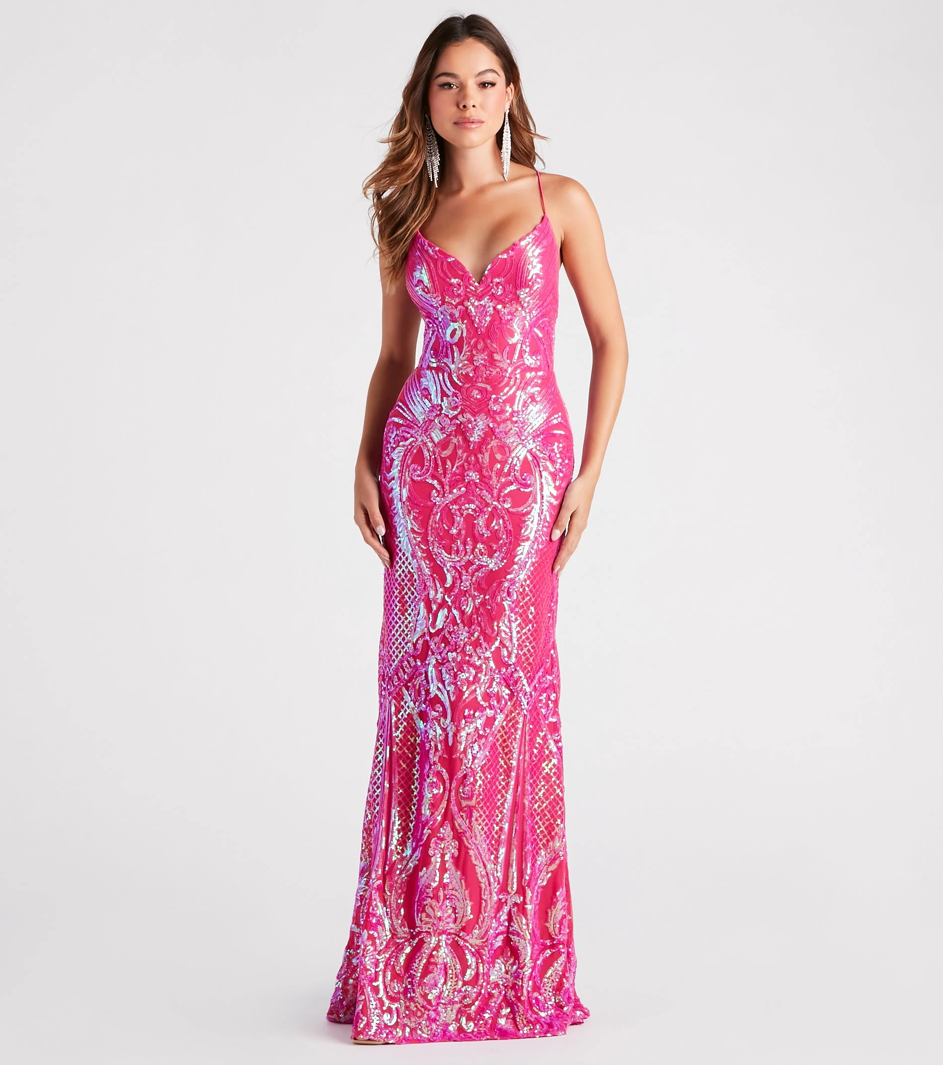 Windsor. Camren Formal Sequin Strappy Mermaid Dress 7 Windsor. Camren Formal Sequin Strappy Mermaid Dress - Image 5