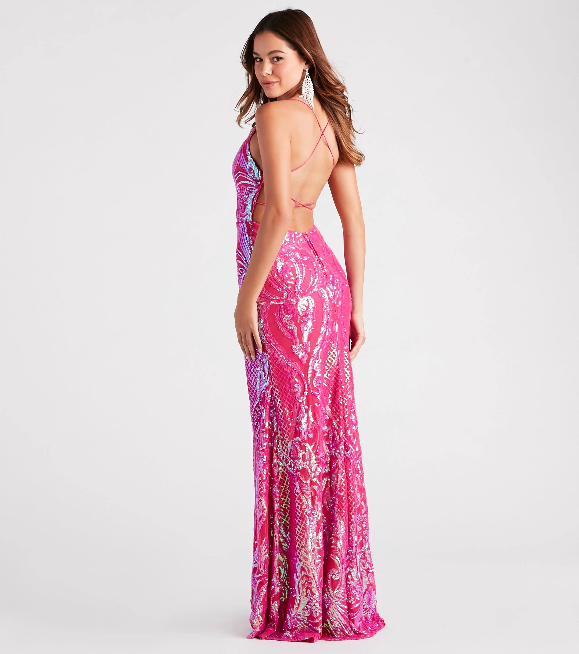 Windsor. Camren Formal Sequin Strappy Mermaid Dress 8 Windsor. Camren Formal Sequin Strappy Mermaid Dress - Image 6