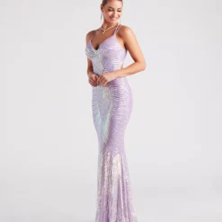 Windsor. Lyanna Formal Iridescent Sequin Mermaid Dress 16 Windsor. Lyanna Formal Iridescent Sequin Mermaid Dress -Deals Skirt Store 05002 3066 3 1