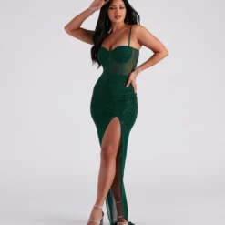 Windsor. Taylor Corset Heatstone Mesh Formal Dress -Deals Skirt Store 05002 3186 1