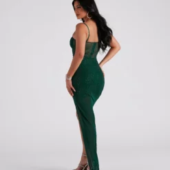 Windsor. Taylor Corset Heatstone Mesh Formal Dress -Deals Skirt Store 05002 3186 2