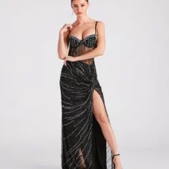 Windsor. Mia Formal Rhinestone Bustier Long Dress 8 Windsor. Mia Formal Rhinestone Bustier Long Dress -Deals Skirt Store 05002 3286 3
