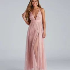 Windsor. Elisabeth Pleated Tulle Formal Dress