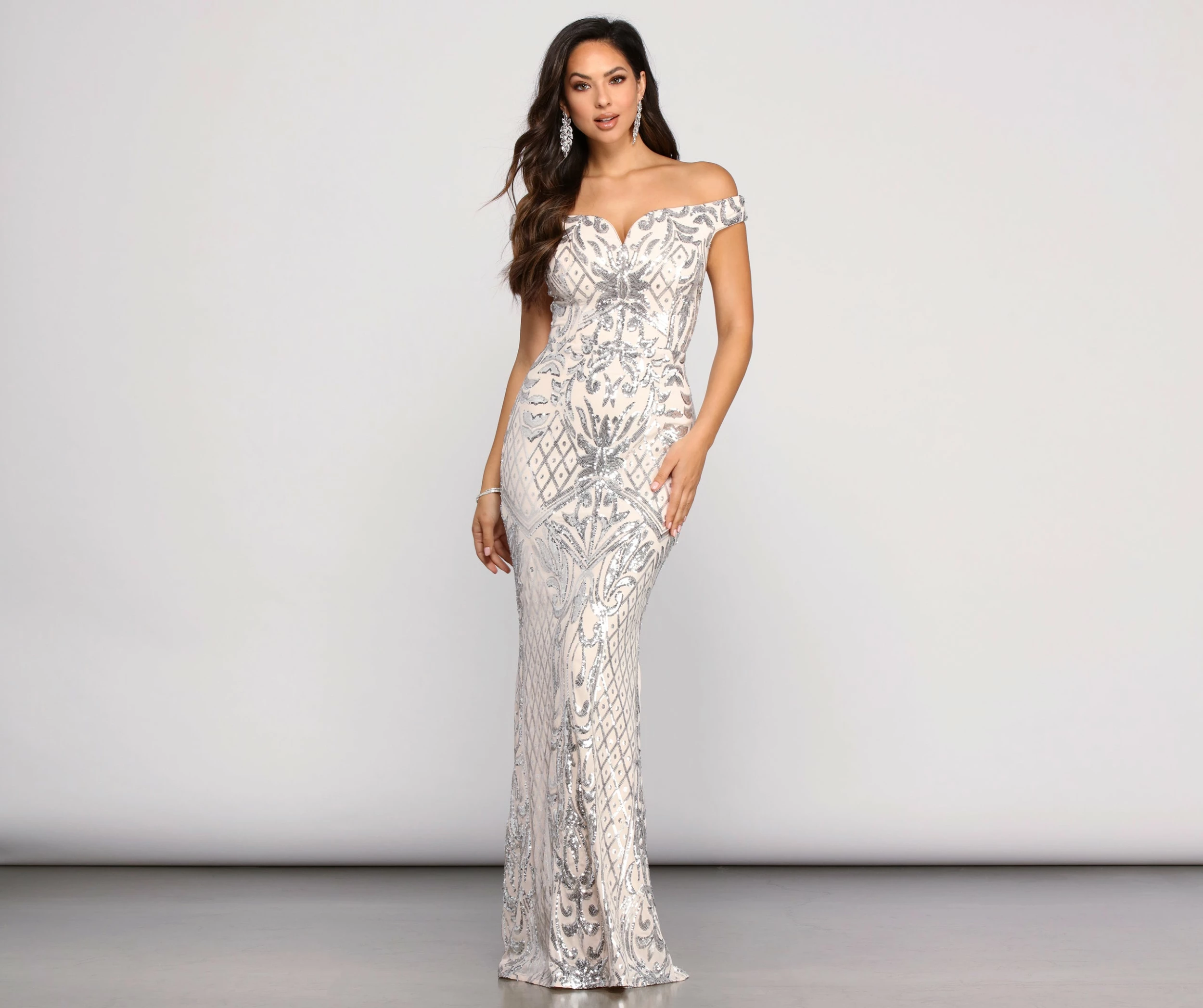 Windsor. Janessa Formal Off The Shoulder Dress 3 Windsor. Janessa Formal Off The Shoulder Dress