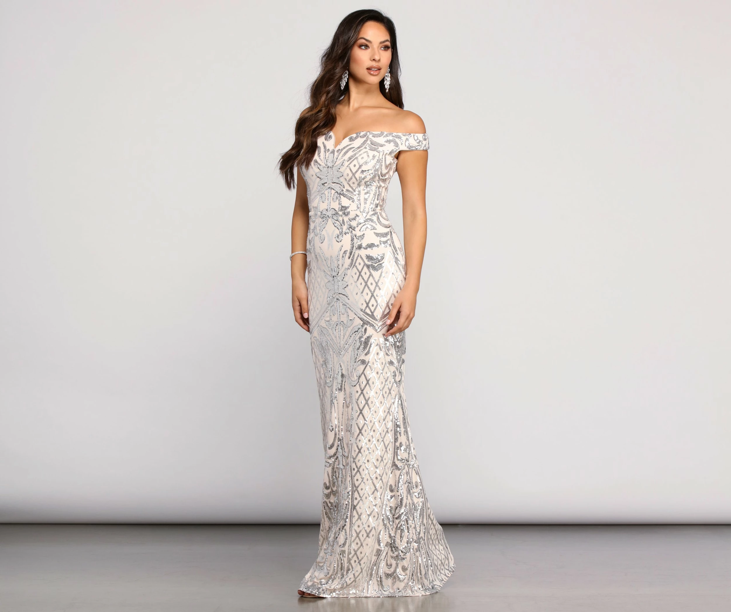 Windsor. Janessa Formal Off The Shoulder Dress 4 Windsor. Janessa Formal Off The Shoulder Dress - Image 2