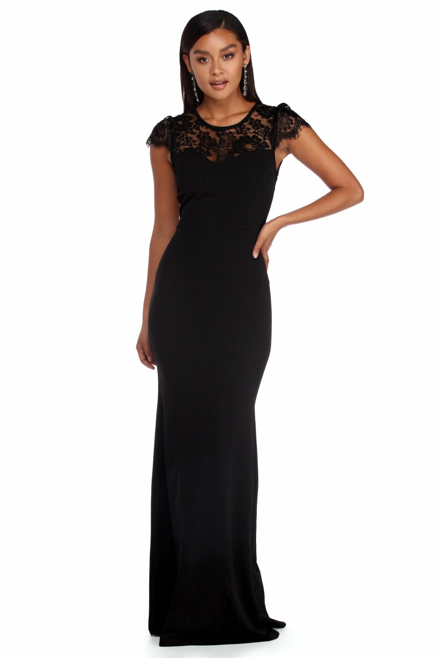 Windsor. Stephanie Open Back Lace Dress 4 Windsor. Stephanie Open Back Lace Dress - Image 2
