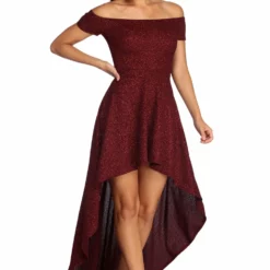 Windsor. Penelope Glitter Formal High Low Dress