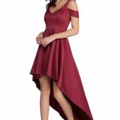 Windsor. Roselyn Satin Sweetheart High-Low Dress