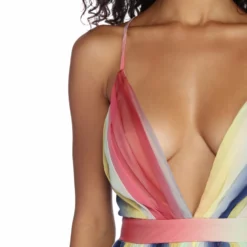 Windsor. Rosemary Formal Chiffon Rainbow Dress -Deals Skirt Store 05002 6262 4