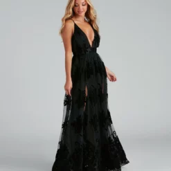 Windsor. Morgan Formal Flocked Velvet Dress 24 Windsor. Morgan Formal Flocked Velvet Dress -Deals Skirt Store 05002 6274 3 1