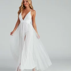 Windsor. Elisabeth Pleated Tulle Formal Dress -Deals Skirt Store 05002 6505 1