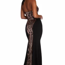 Windsor. Elise Strapless Sequin Mermaid Dress