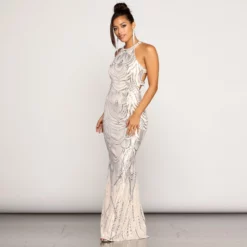 Windsor. Payton Formal Sleeveless Sequin Dress -Deals Skirt Store 05002 6613 3