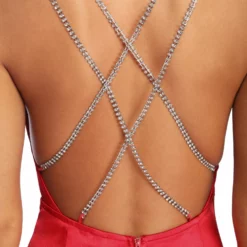 Windsor. Gabby Reign In Rhinestone Satin Dress 9 Windsor. Gabby Reign In Rhinestone Satin Dress -Deals Skirt Store 05002 6615 4