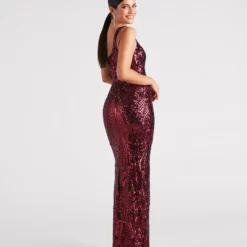 Windsor. Eris Formal Sequin Scroll Dress 15 Windsor. Eris Formal Sequin Scroll Dress -Deals Skirt Store 05002 6829 2
