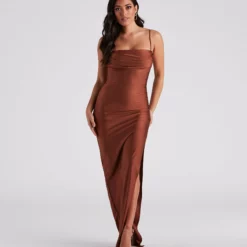 Windsor. Ella Cowl Neck Satin Dress 36 Windsor. Ella Cowl Neck Satin Dress -Deals Skirt Store 05002 6878 3