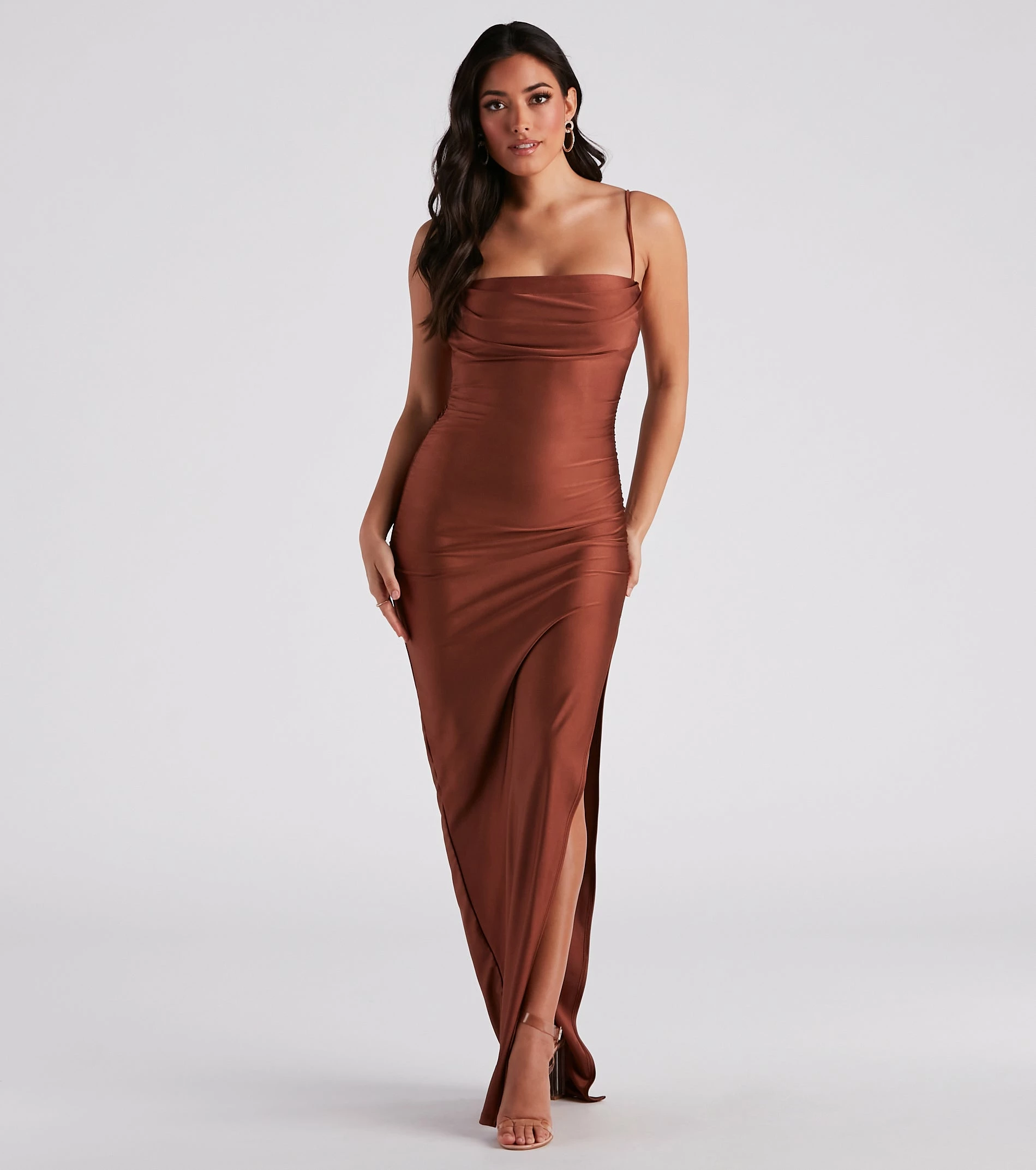 Windsor. Ella Cowl Neck Satin Dress 17 Windsor. Ella Cowl Neck Satin Dress - Image 15