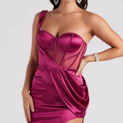 Windsor. Lo Formal One-Shoulder Satin Corset Dress -Deals Skirt Store 05002 6936 4 18be6ba7 09a1 44f3 96e9 781e19ccd0ba