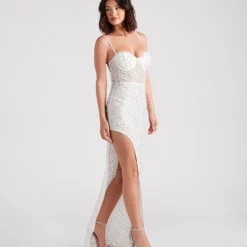 Windsor. Kaylie Iridescent Rhinestone Sheer Mesh Formal Dress -Deals Skirt Store 05002 6984 3 67fdff0e 31be 4891 90f6 9b56fa1c3768