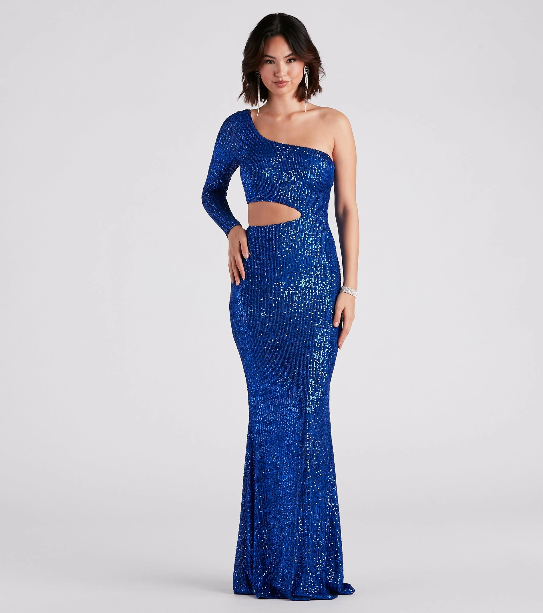 Windsor. Emmie Formal Sequin One-Shoulder Dress 3 Windsor. Emmie Formal Sequin One-Shoulder Dress