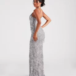 Windsor. Rebekah Formal Sequin Fringe Mermaid Dress 15 Windsor. Rebekah Formal Sequin Fringe Mermaid Dress -Deals Skirt Store 05002 7081 2