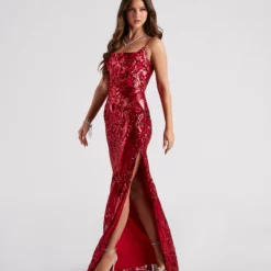 Windsor. Bethany Formal Sequin Slit Long Dress -Deals Skirt Store 05002 7166 3 3905141d 29be 45ed b318 48b580aae552