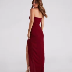 Windsor. Whittney Strapless High Slit Formal Dress -Deals Skirt Store 05002 7216 2