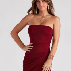 Windsor. Whittney Strapless High Slit Formal Dress -Deals Skirt Store 05002 7216 4