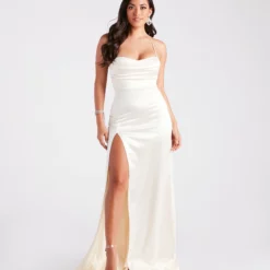 Windsor. Trixie Formal Satin A-Line Dress -Deals Skirt Store 05002 7232 1 1cbcd25b 3d16 4983 b0f0 2023d1ec414e