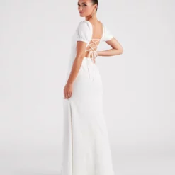 Windsor. Denali Formal Puff Sleeve Long Dress -Deals Skirt Store 05002 7320 2