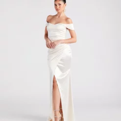 Windsor. Valencia Formal Off-The-Shoulder Wrap Dress -Deals Skirt Store 05002 7492 3