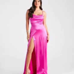 Windsor. Marissa Formal Satin Cowl Neck Dress -Deals Skirt Store 05002 7544 1 612b5e9c 7f41 4bed bb1c 9f5d43f1d0b2