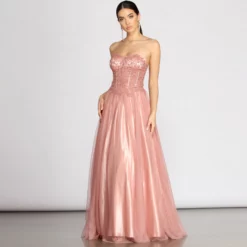 Windsor. Jaime Floral Mesh Ball Gown