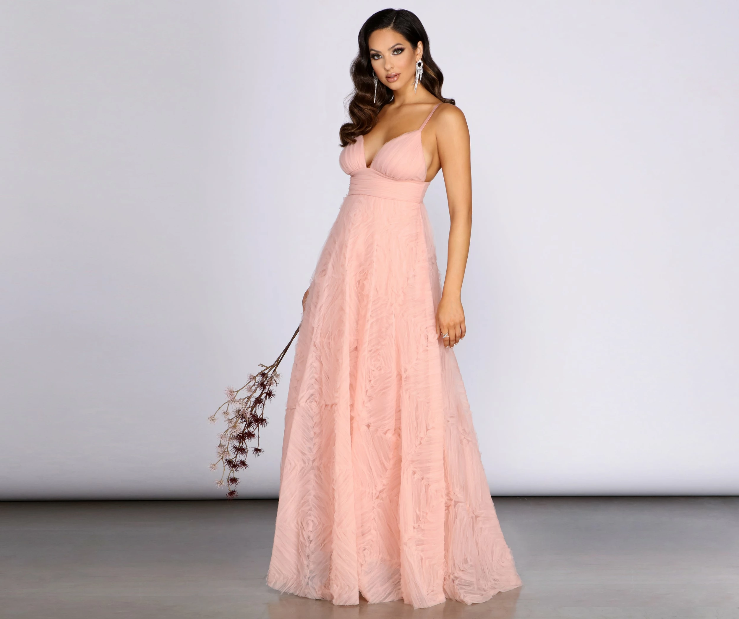 Windsor. Aleta Deep V Tulle Ball Gown 3 Windsor. Aleta Deep V Tulle Ball Gown