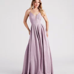 Windsor. Alaya Woven Glitter A-Line Ball Gown
