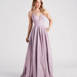 Windsor. Alaya Woven Glitter A-Line Ball Gown 8 Windsor. Alaya Woven Glitter A-Line Ball Gown -Deals Skirt Store 05004 0169 3