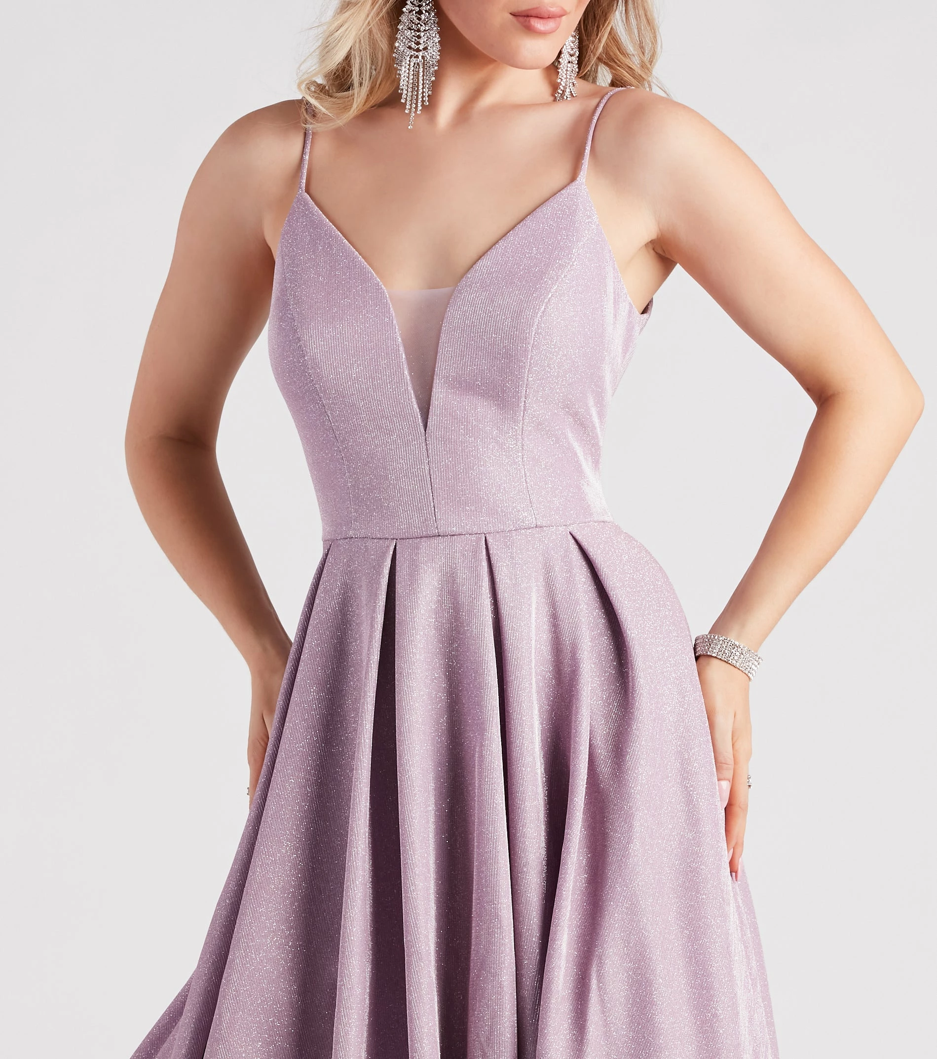 Windsor. Alaya Woven Glitter A-Line Ball Gown 6 Windsor. Alaya Woven Glitter A-Line Ball Gown - Image 4