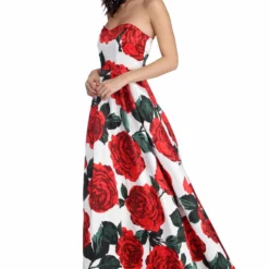 Windsor. Alayah Floral Satin Ball Gown