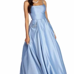 Windsor. Cindy Embellished Satin Ball Gown