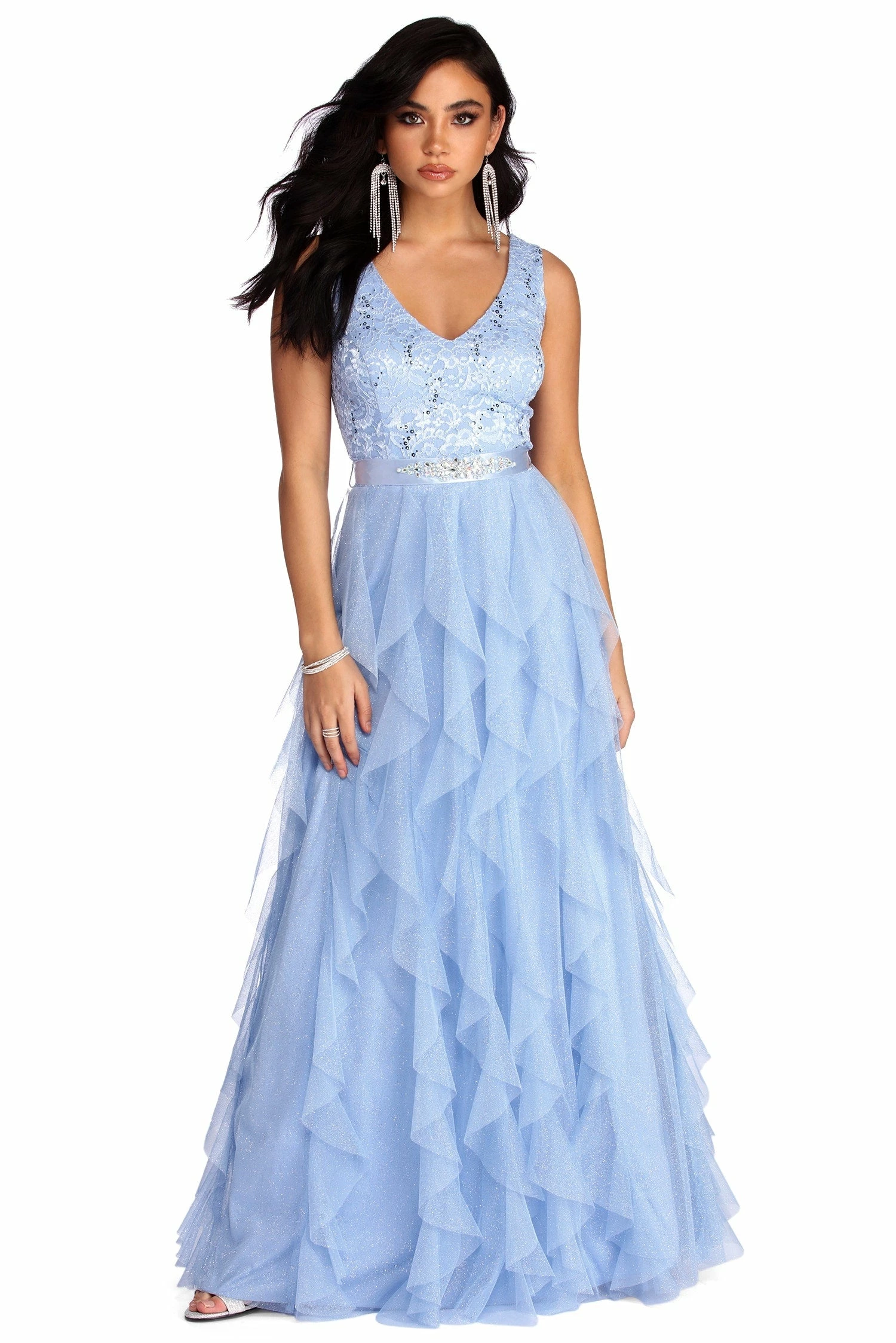 Windsor. Ava Formal Glitter Tendril Dress 4 Windsor. Ava Formal Glitter Tendril Dress - Image 2