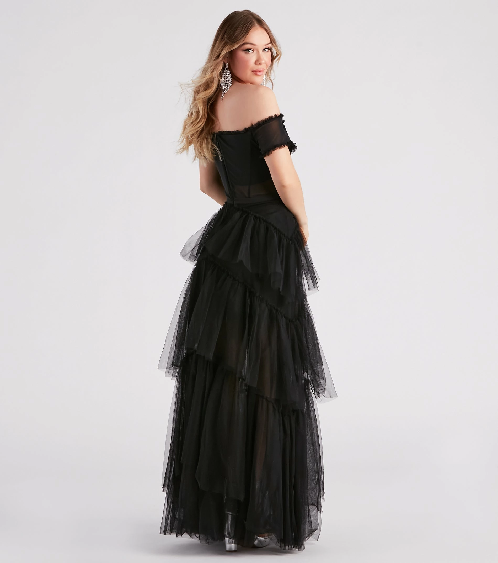 Windsor. Maggie Formal Tiered Tulle Dress 4 Windsor. Maggie Formal Tiered Tulle Dress - Image 2