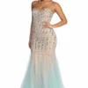 Windsor. Kari Strapless Beaded Tulle Dress